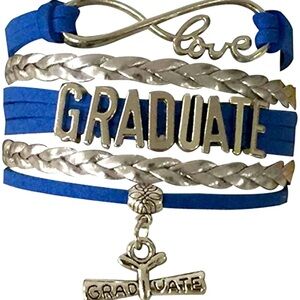Graduation Jewelry Graduate Bracelet Blue Silver Love Graduation Gift